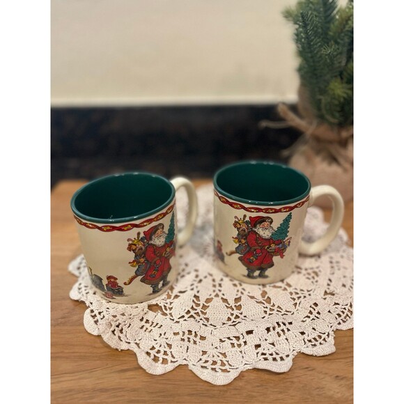 Vintage '91 Kris Kringle Potpourri Press Christmas Mugs - Picture 10 of 10